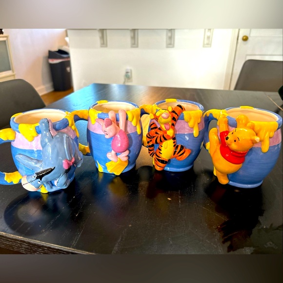 Disney Other - RARE collectible Disney Winnie the Pooh and friends coffee mug set 4 Pieces